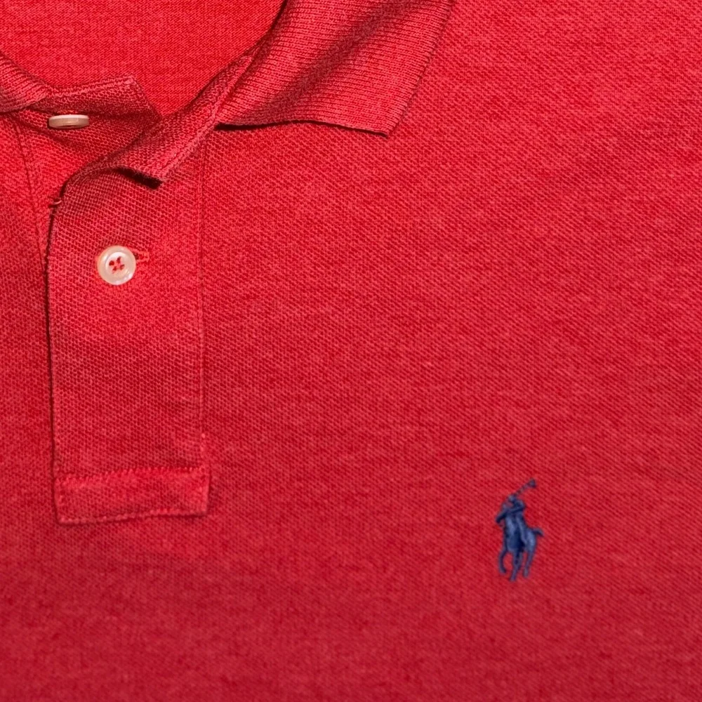Ralph Lauren Polo Shirt | Classic Fit | Red Heather | Size Large - Picture 7 of 12